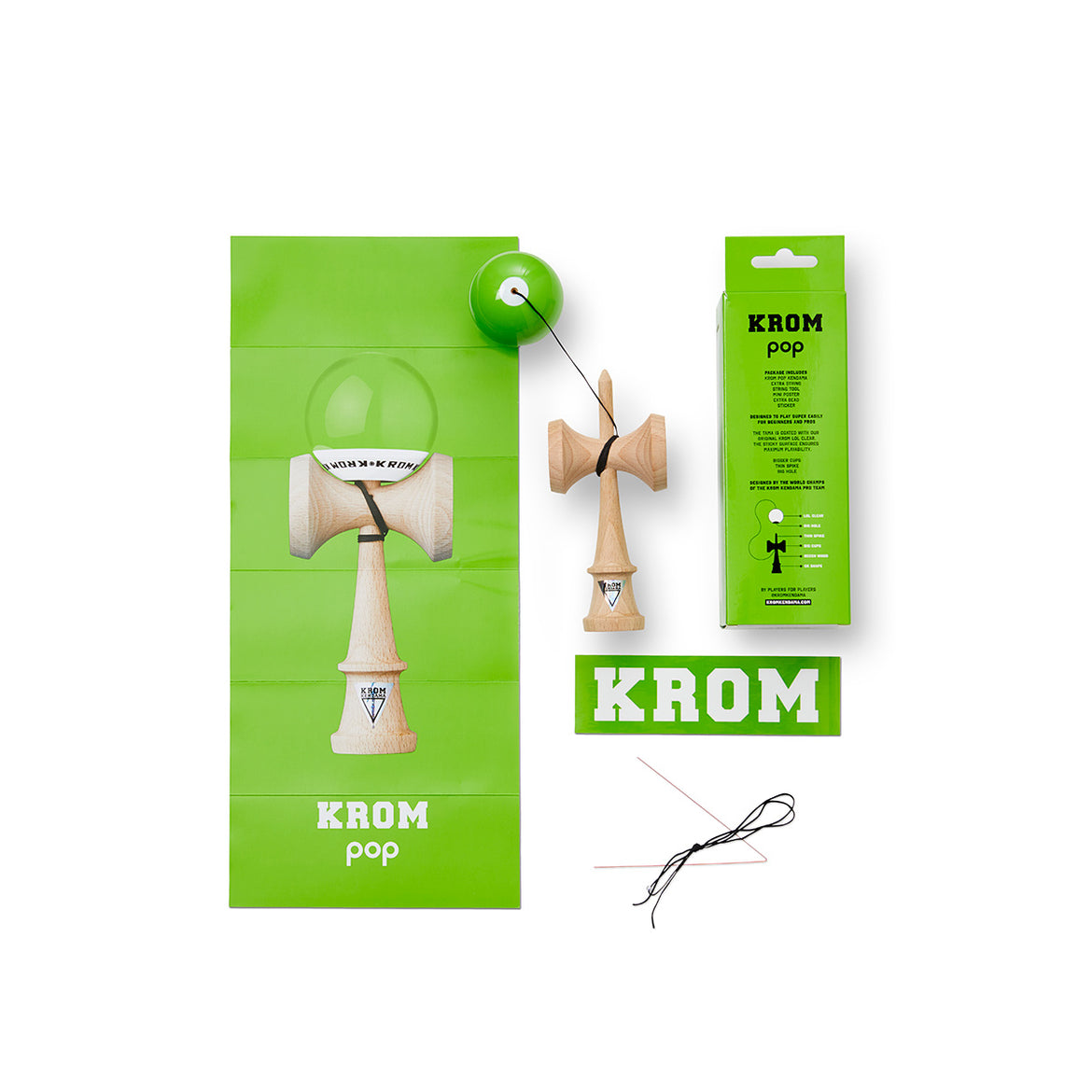 KROM Kendama POP green